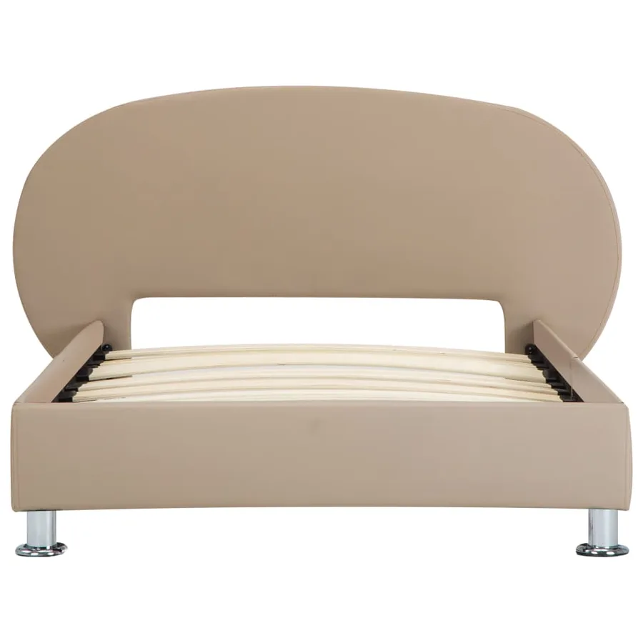 Cadre de lit sans matelas cappuccino similicuir 100x200 cm - 3