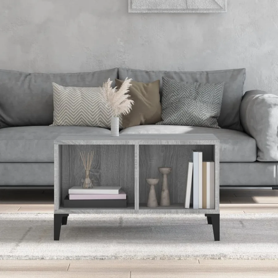 Table basse Sonoma gris 60x50x36,5 cm Bois d'ingénierie - 3