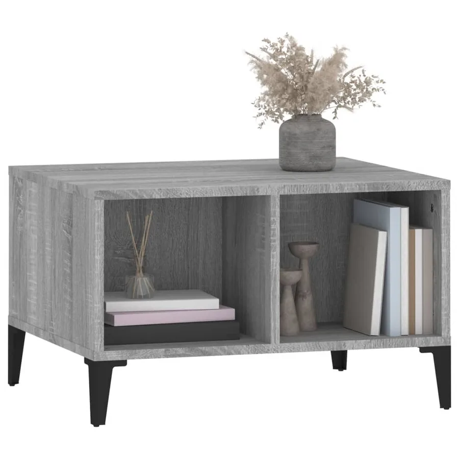 Table basse Sonoma gris 60x50x36,5 cm Bois d'ingénierie - 4