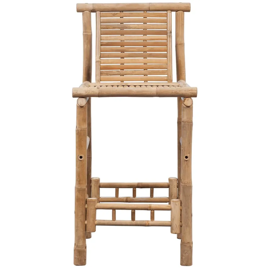 Tabourets de bar lot de 2 bambou - 6