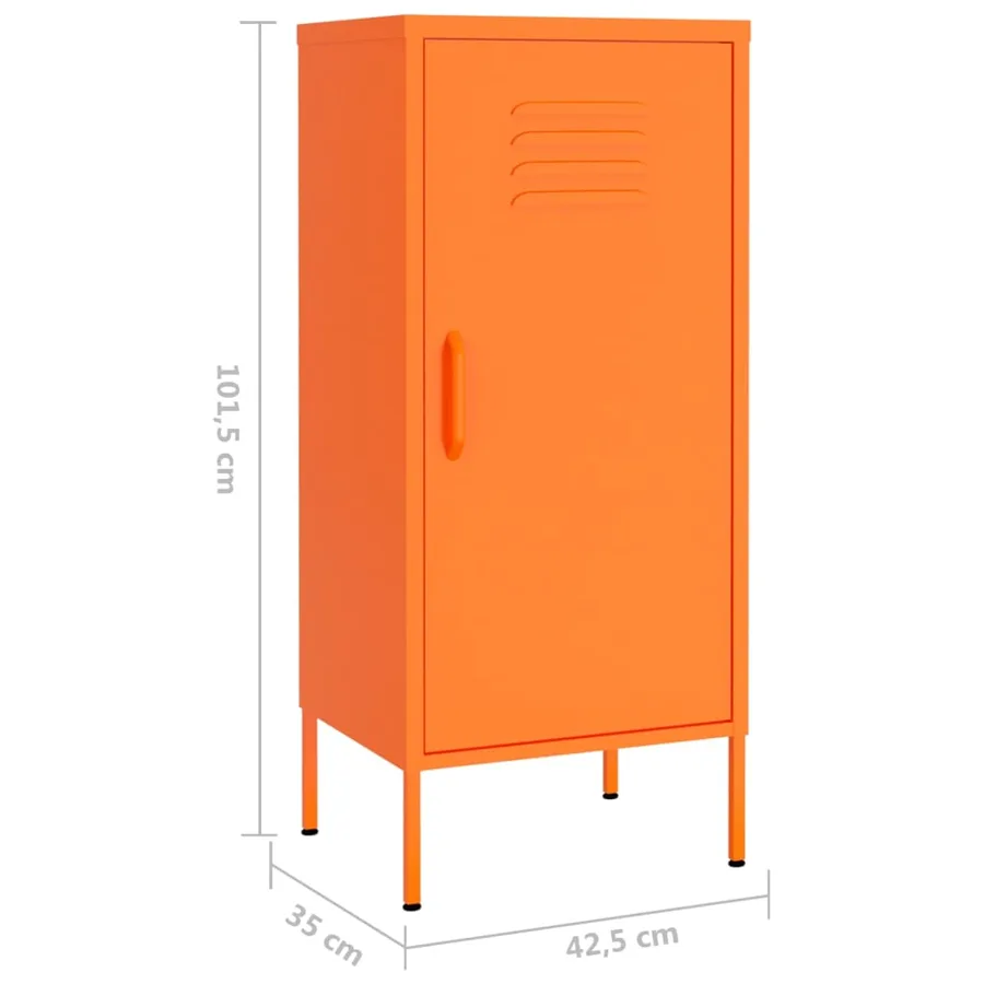 Armoire de rangement Orange 42,5x35x101,5 cm Acier - 8
