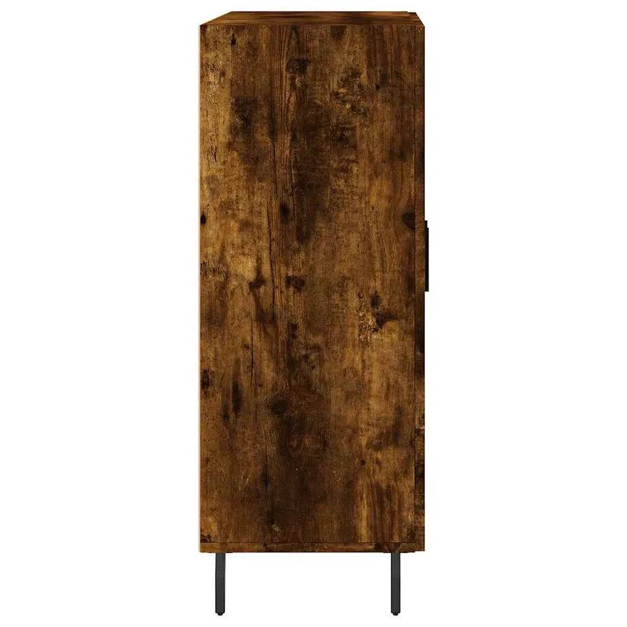 Buffet chêne fumé 69,5x34x90 cm bois d'ingénierie - 7
