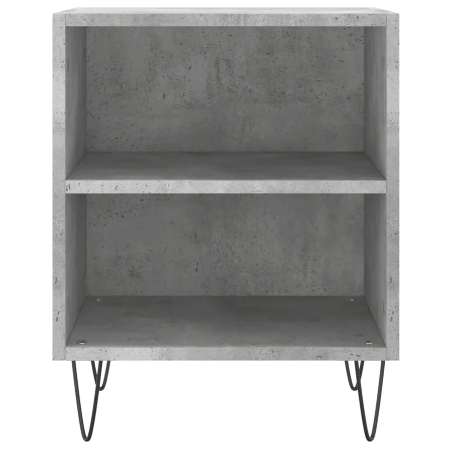 Tables de chevet 2 pcs gris béton 40x30x50 cm bois d'ingénierie - 5