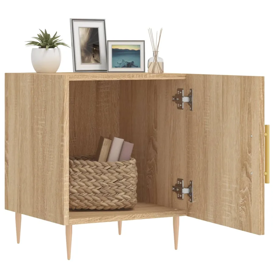 Tables de chevet 2 pcs chêne sonoma 40x40x50 cm bois ingénierie - 3