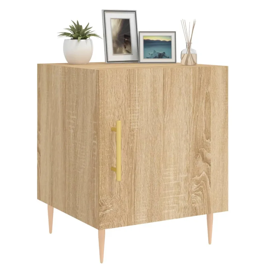 Tables de chevet 2 pcs chêne sonoma 40x40x50 cm bois ingénierie - 4