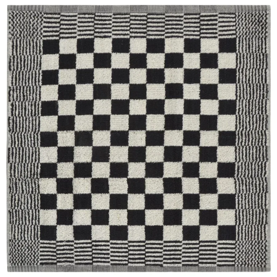 Ensemble de serviettes 10 pcs noir et blanc coton - 10