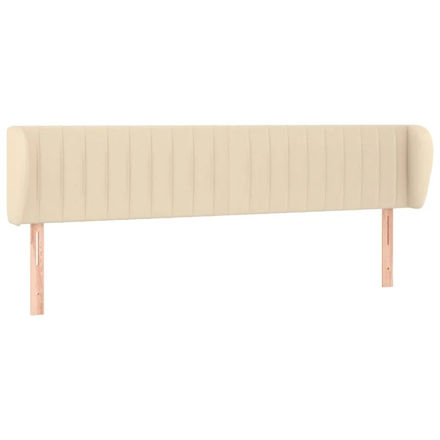 Tête de lit avec oreilles Crème 183x23x78/88 cm Tissu - 2