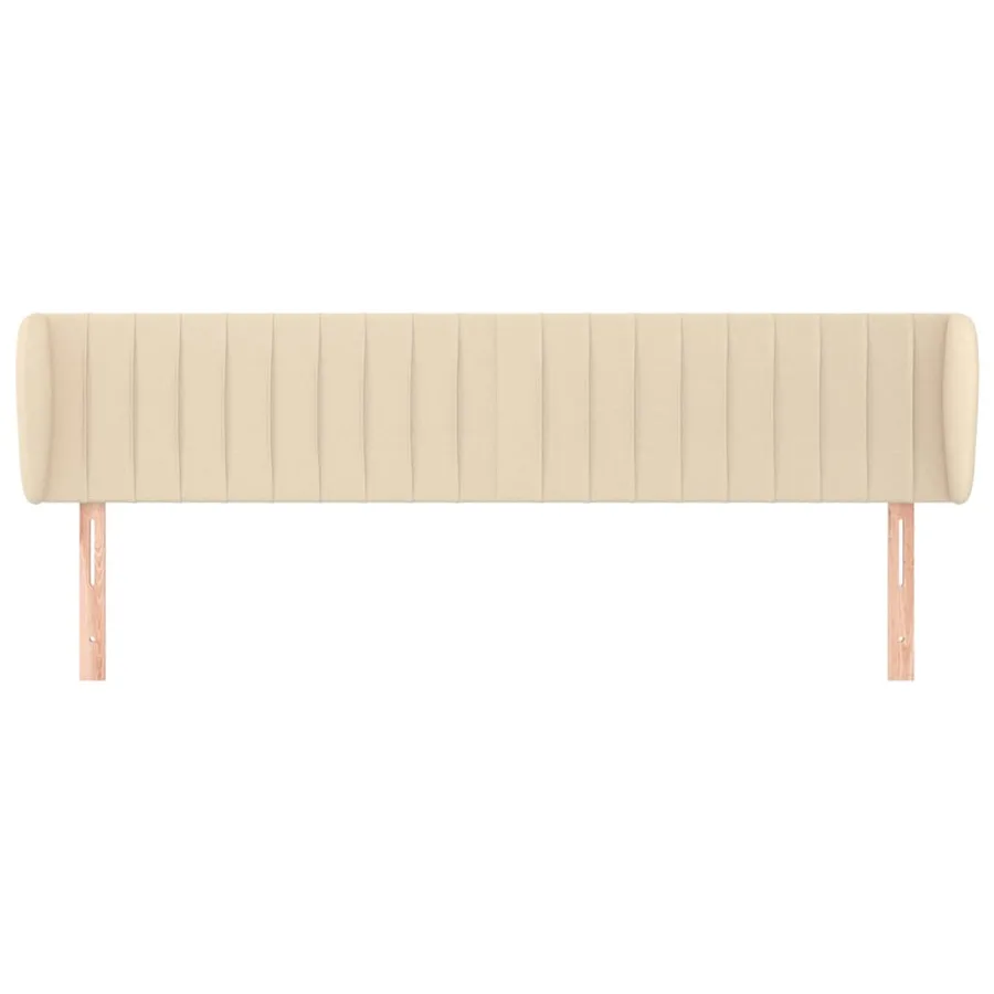 Tête de lit avec oreilles Crème 183x23x78/88 cm Tissu - 3