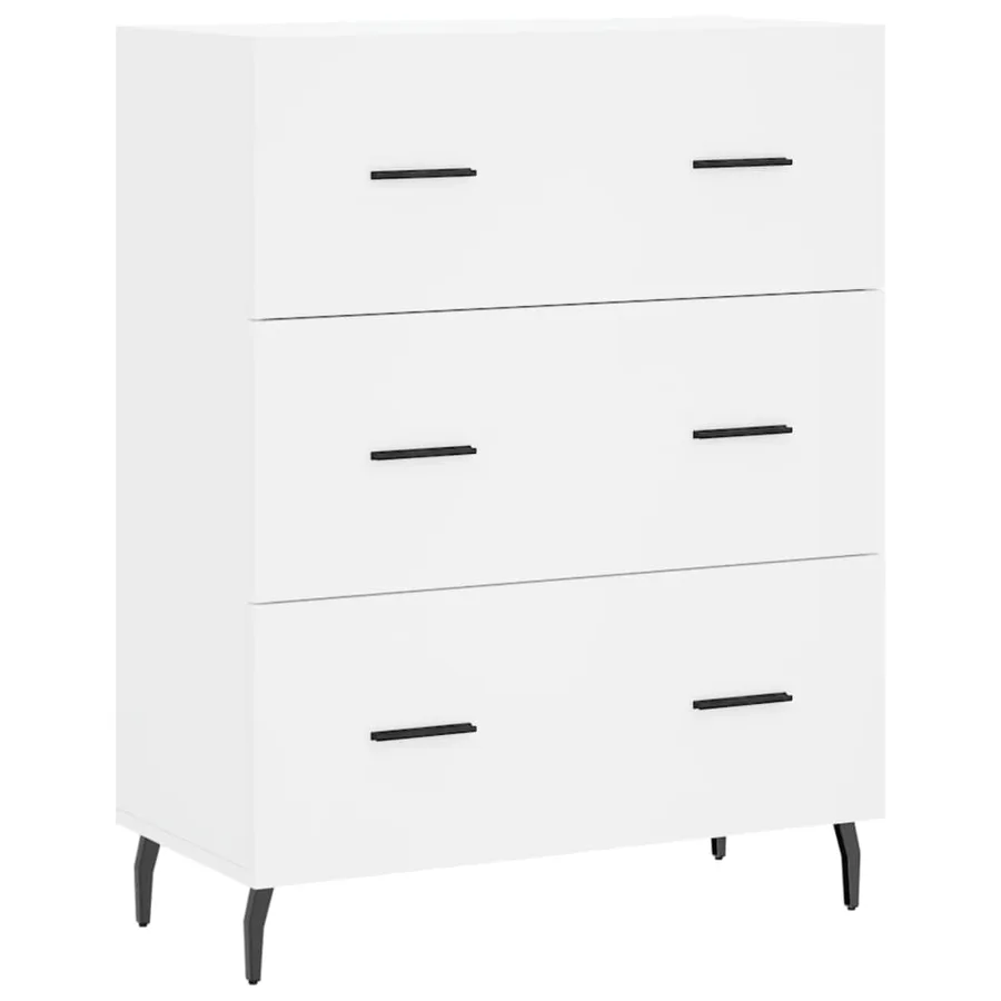 Buffet blanc 69,5x34x90 cm bois d'ingénierie - 2