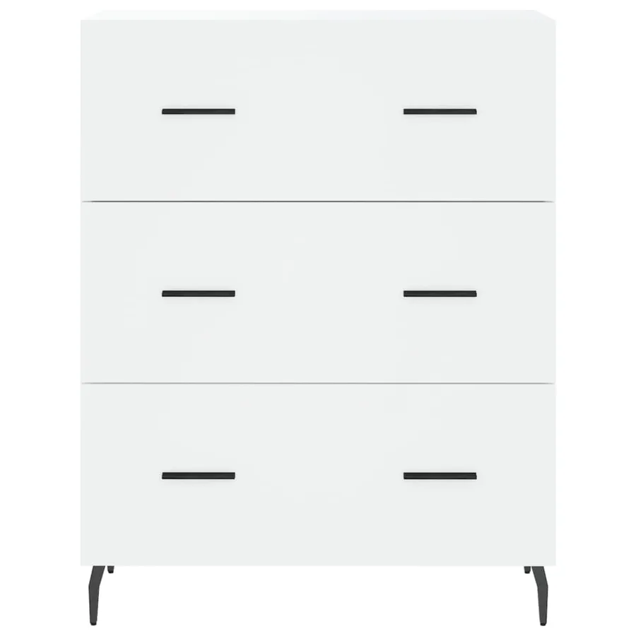 Buffet blanc 69,5x34x90 cm bois d'ingénierie - 5