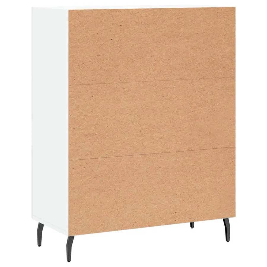 Buffet blanc 69,5x34x90 cm bois d'ingénierie - 8