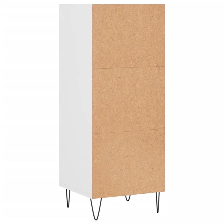 Buffet blanc 34,5x32,5x90 cm bois d'ingénierie - 6