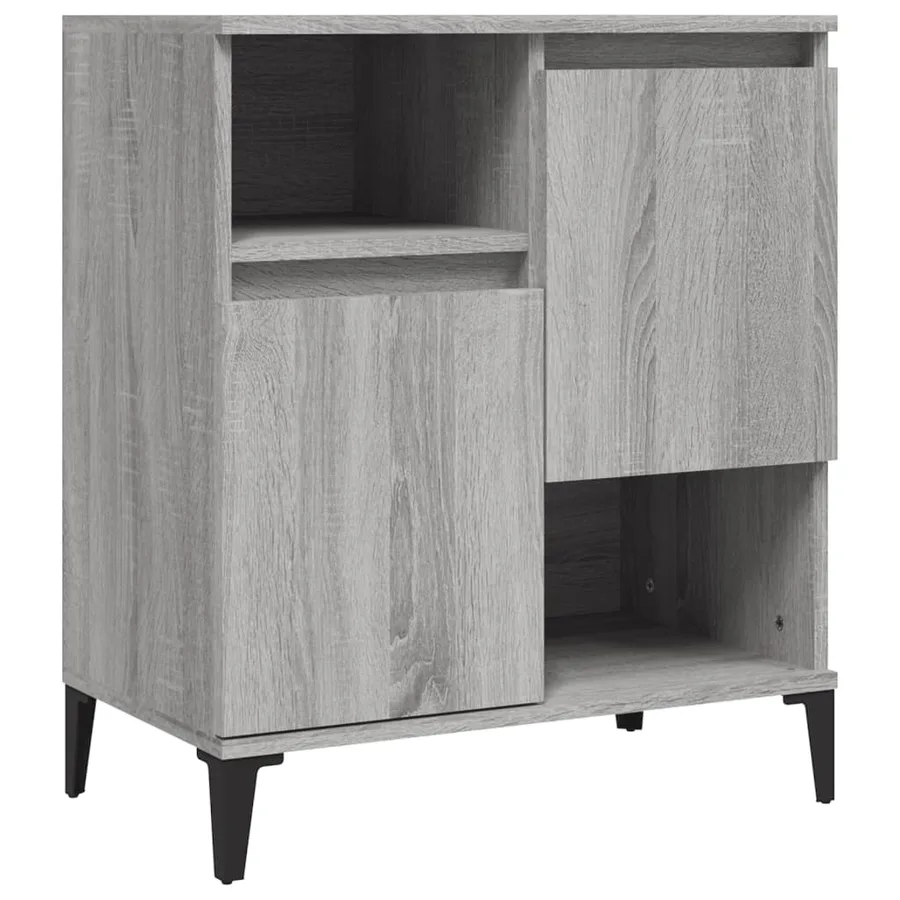 Buffets 2 pcs sonoma gris 60x35x70 cm bois d'ingénierie - 4