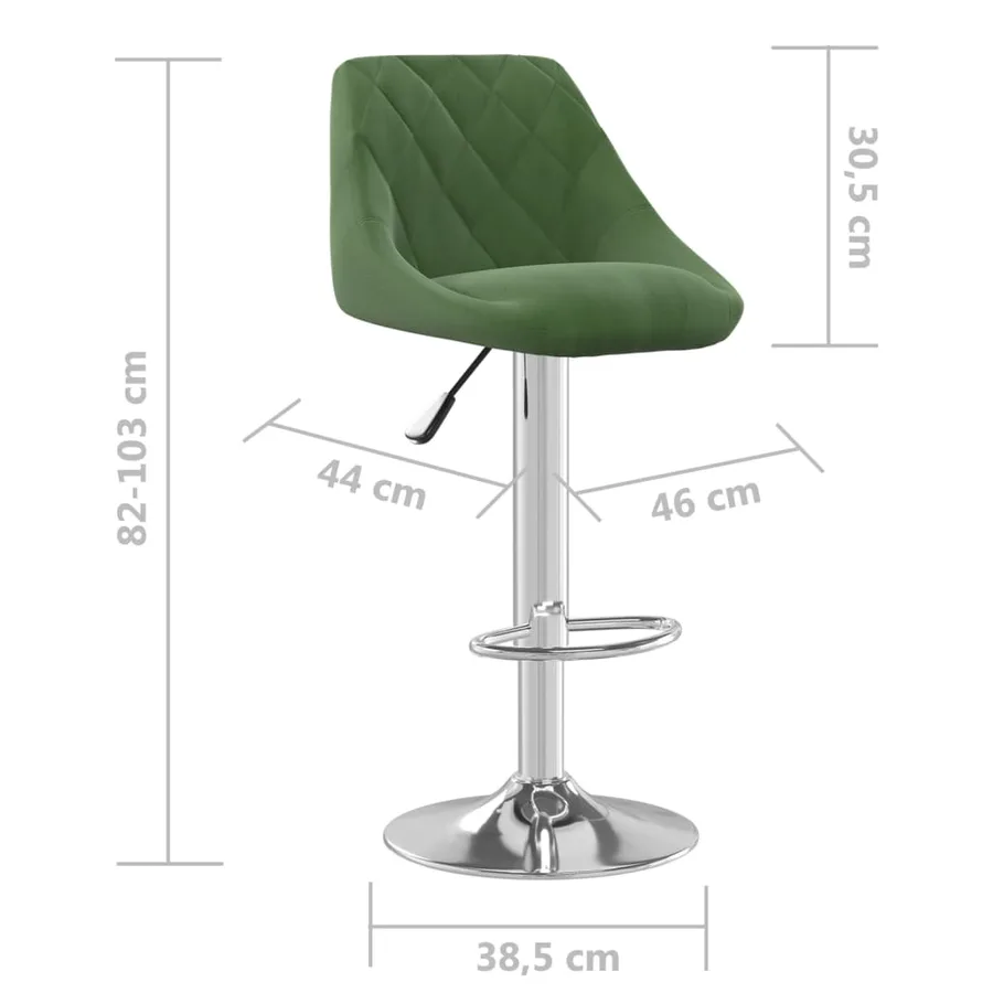 Tabouret de bar Vert foncé Velours - 8