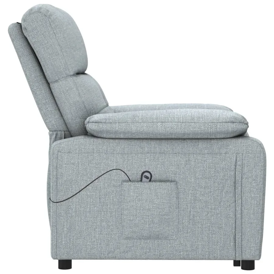 Fauteuil inclinable électrique Gris clair Tissu - 5