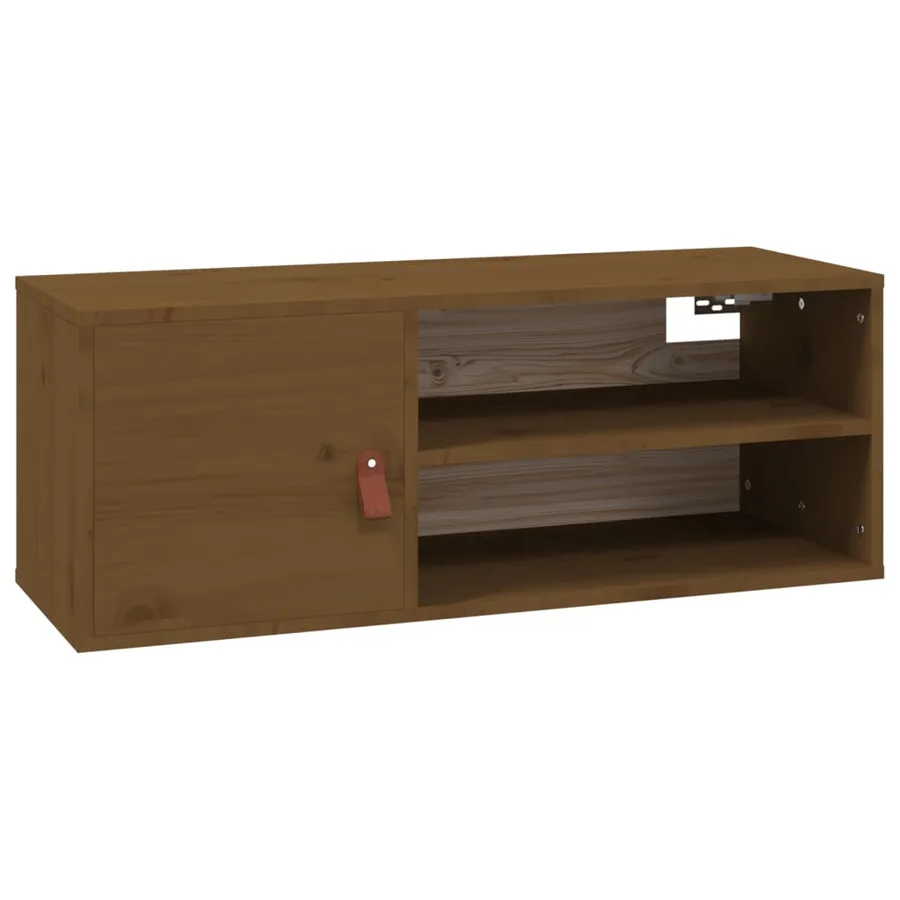 Armoire murale Marron miel 80x30x30 cm Bois de pin massif - 2