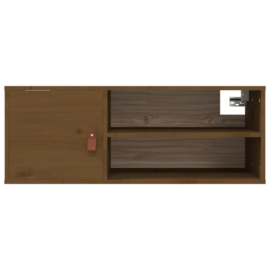 Armoire murale Marron miel 80x30x30 cm Bois de pin massif - 6