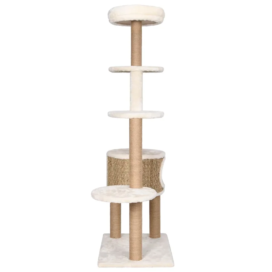 Arbre à chat coussin de luxe et grattoir 148 cm Herbiers marins - 4