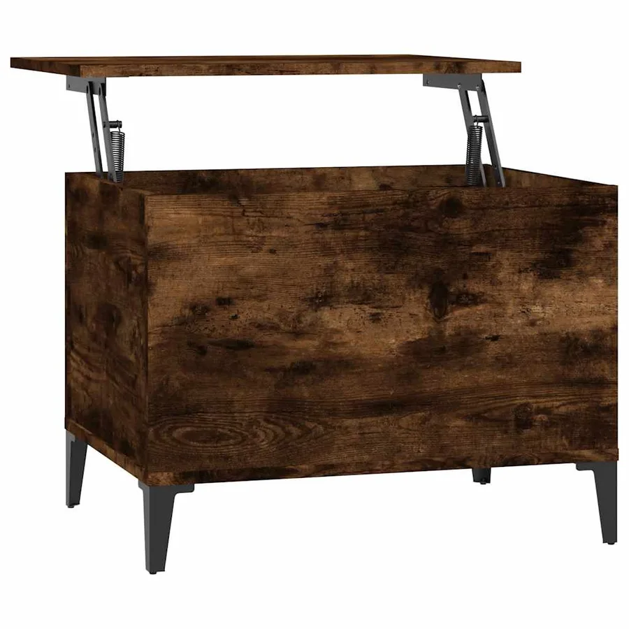 Table basse Chêne fumé 60x44,5x45 cm Bois d'ingénierie - 2