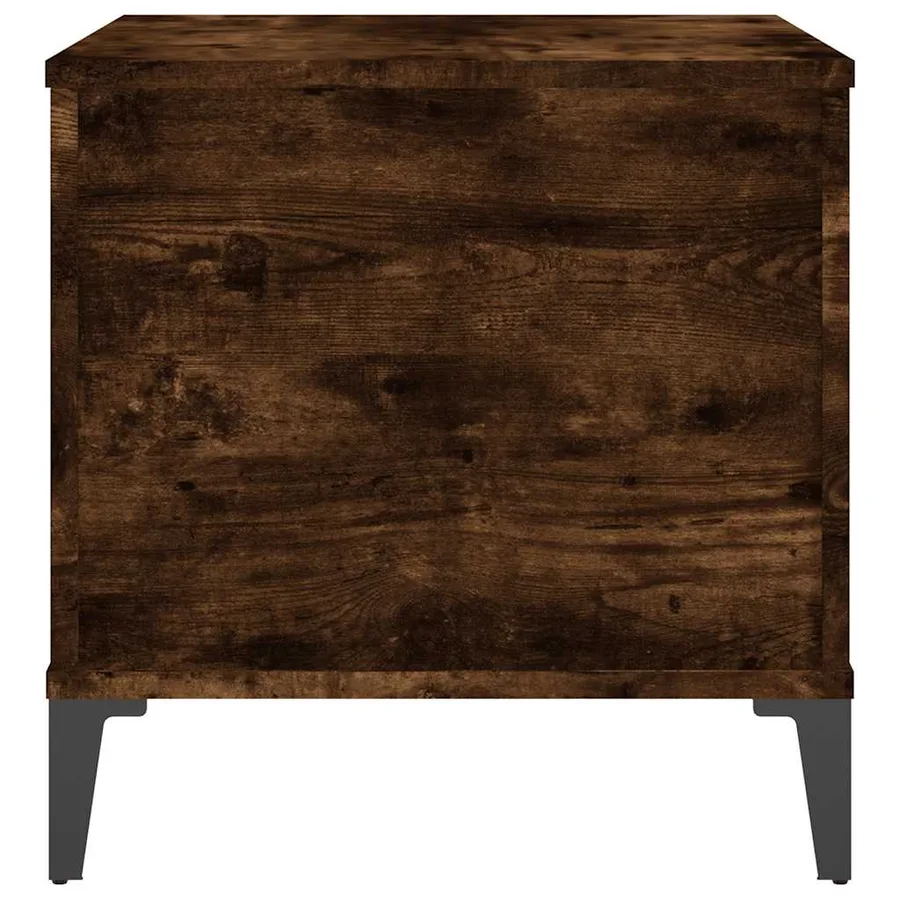 Table basse Chêne fumé 60x44,5x45 cm Bois d'ingénierie - 6