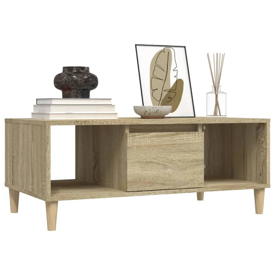 Table basse Chêne sonoma 90x50x36,5 cm Bois d'ingénierie - 4