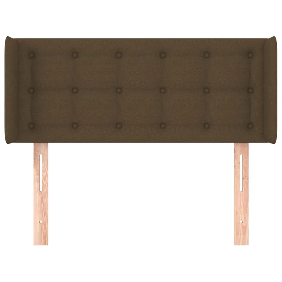 Tête de lit avec oreilles Marron Foncé 103x16x78/88 cm Tissu - 3