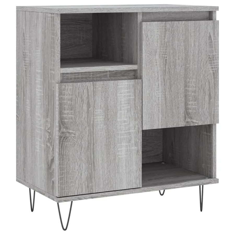 Buffets 2 pcs sonoma gris bois d'ingénierie - 5