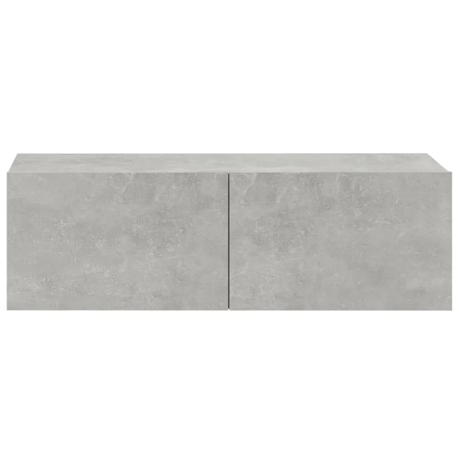 Meubles TV muraux 4 pcs Gris béton 100x30x30 cm - 5