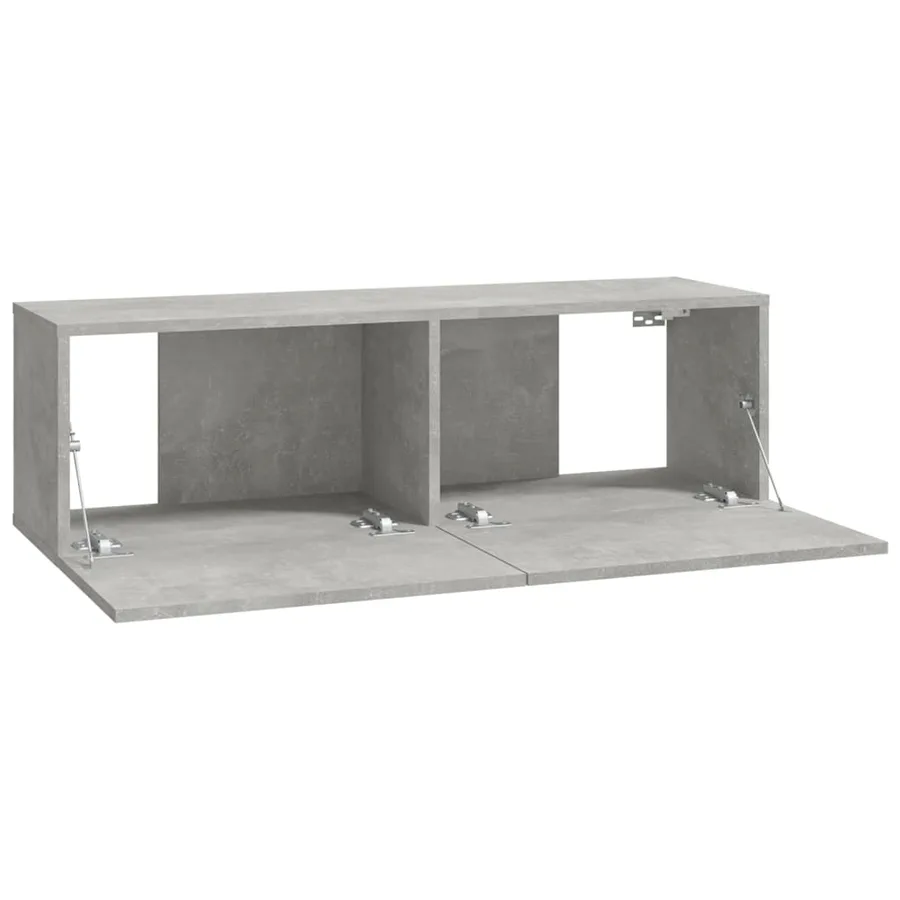 Meubles TV muraux 4 pcs Gris béton 100x30x30 cm - 7