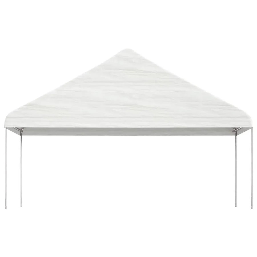 Belvédère avec toit blanc 5,88x2,23x3,75 m polyéthylène - 2