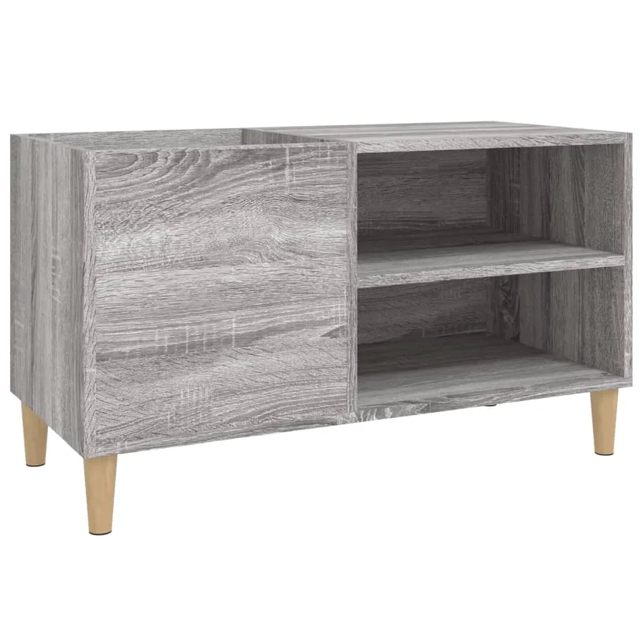 Armoire à disques sonoma gris 84,5x38x48 cm bois d'ingénierie - 2