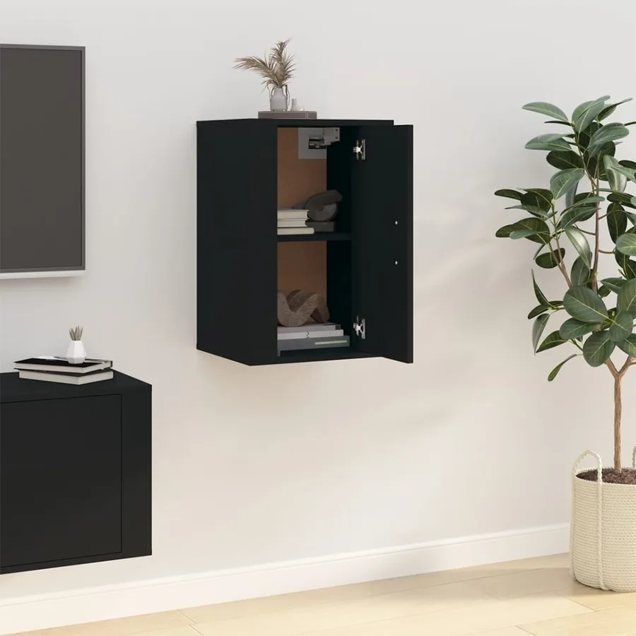 Meuble TV mural Noir 40x34,5x60 cm - 3