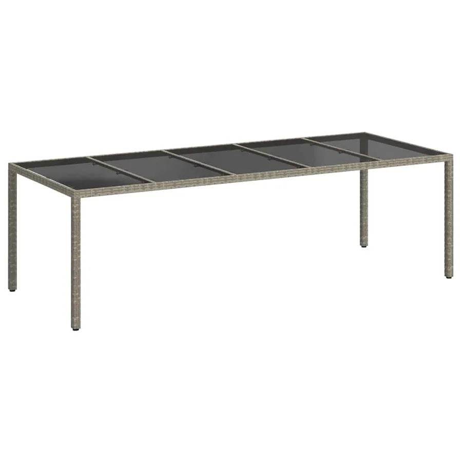 Table de Jardin Gris 250 x 100 x 75 cm polyrotin - 2