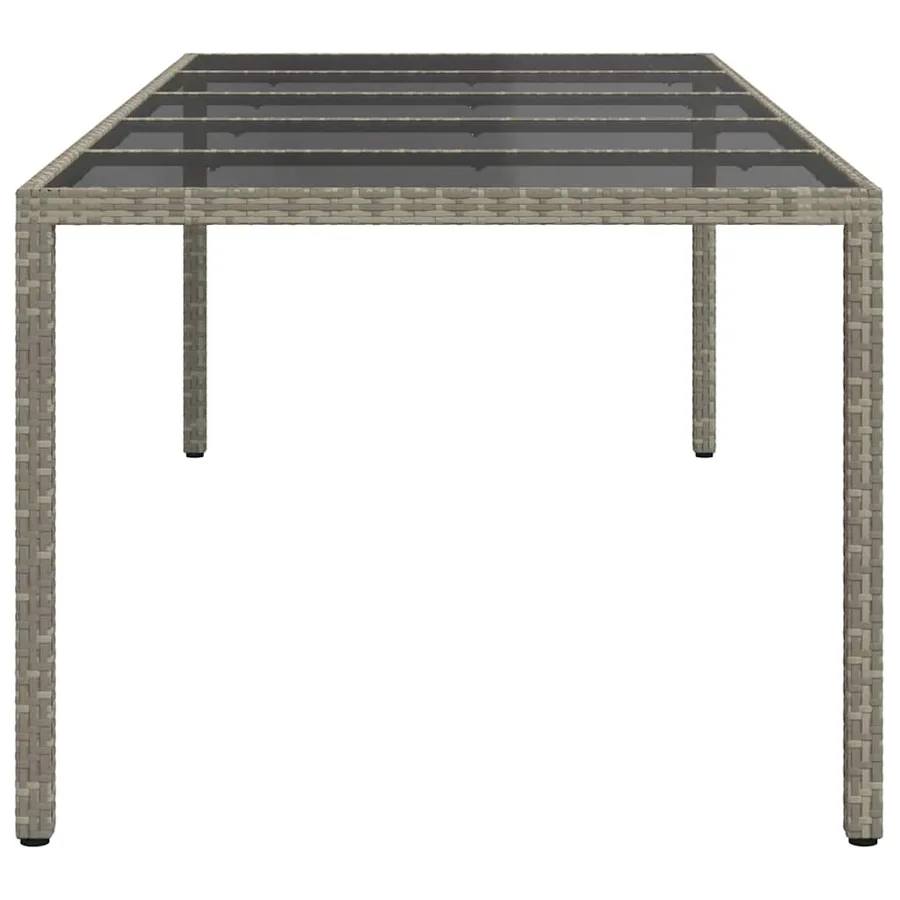 Table de Jardin Gris 250 x 100 x 75 cm polyrotin - 4