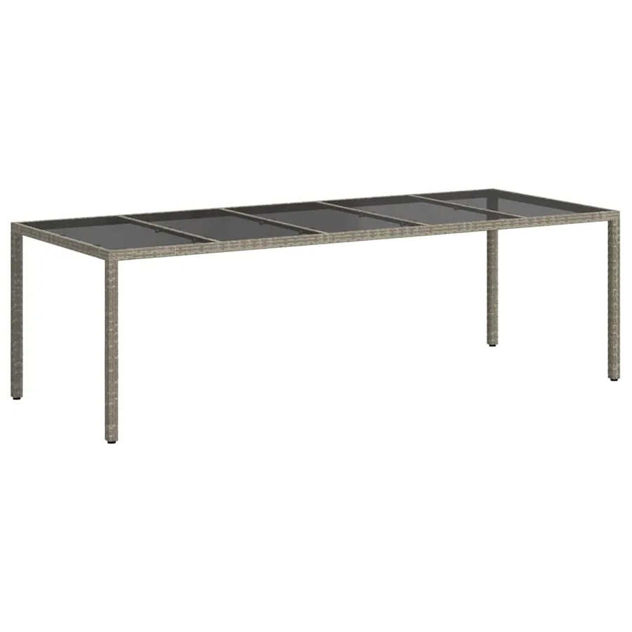 Table de Jardin Gris 250 x 100 x 75 cm polyrotin - 5