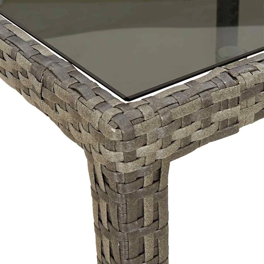 Table de Jardin Gris 250 x 100 x 75 cm polyrotin - 6