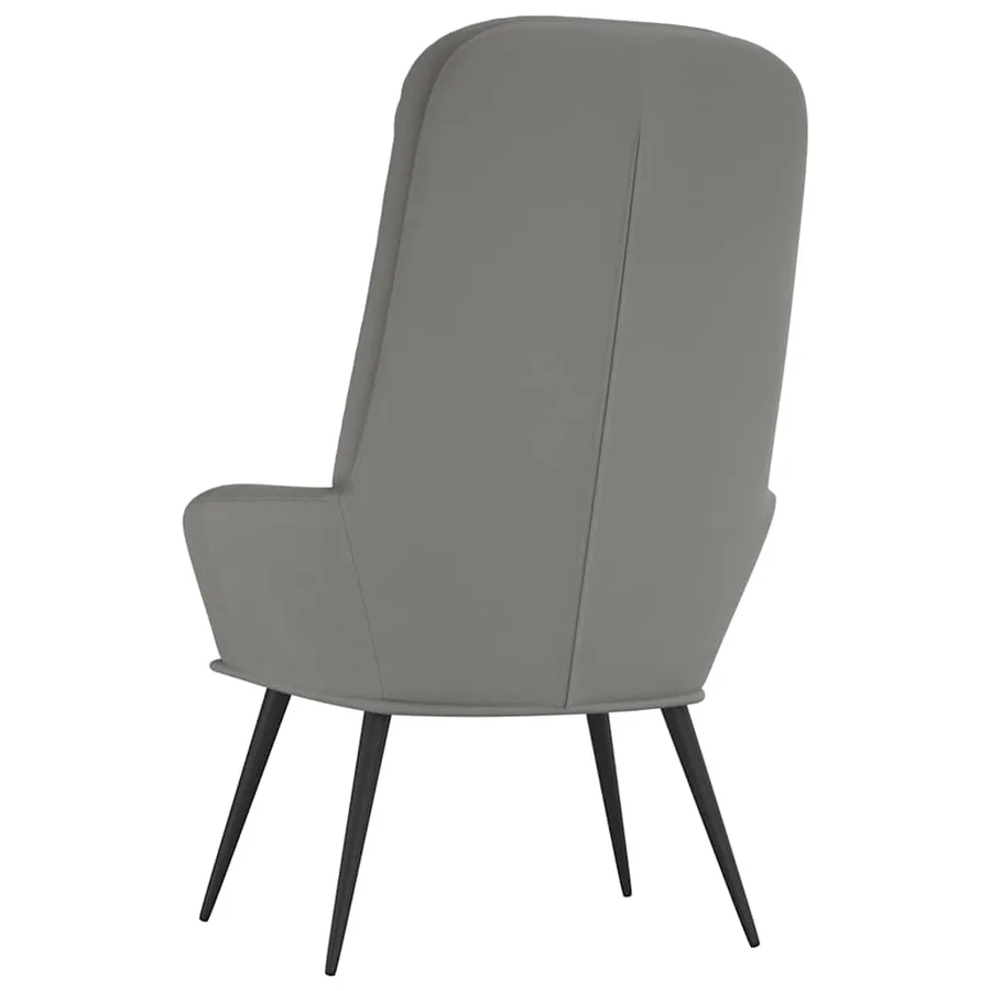 Chaise de relaxation Gris clair Velours - 5