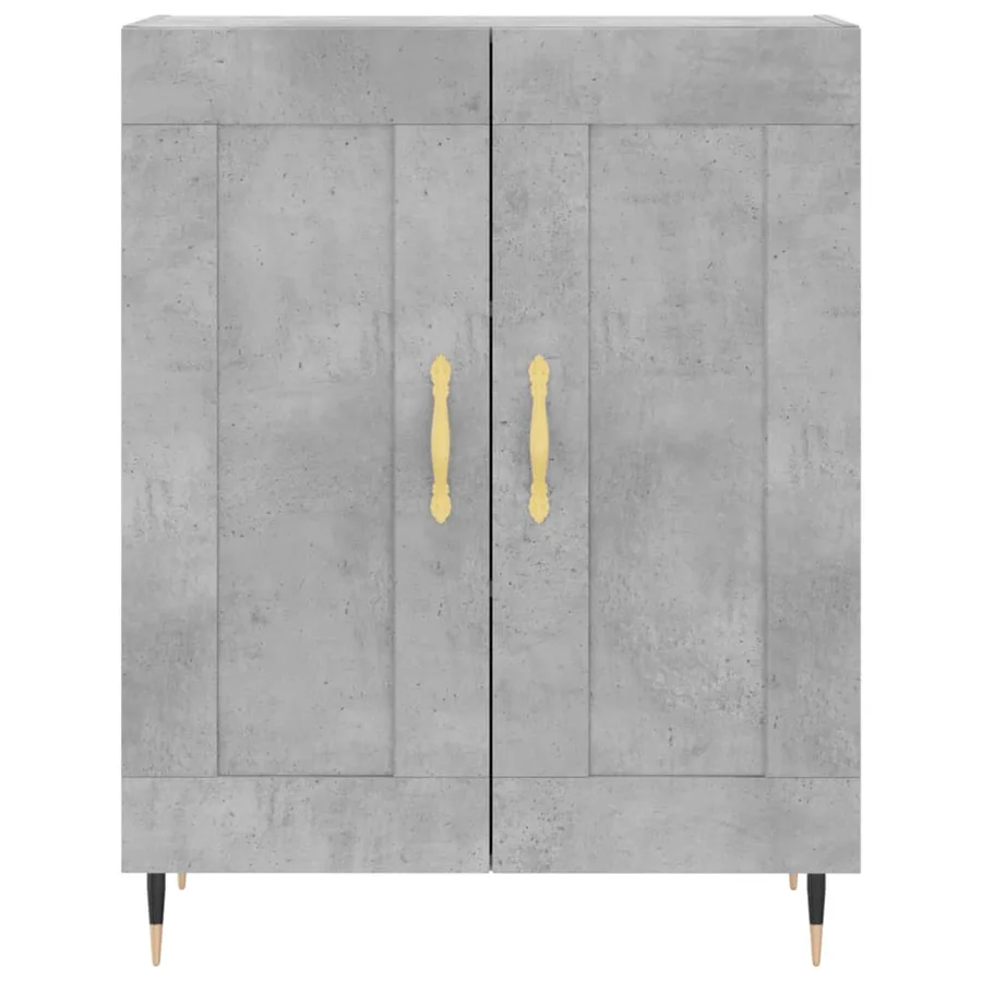 Buffet gris béton 69,5x34x90 cm bois d'ingénierie - 5