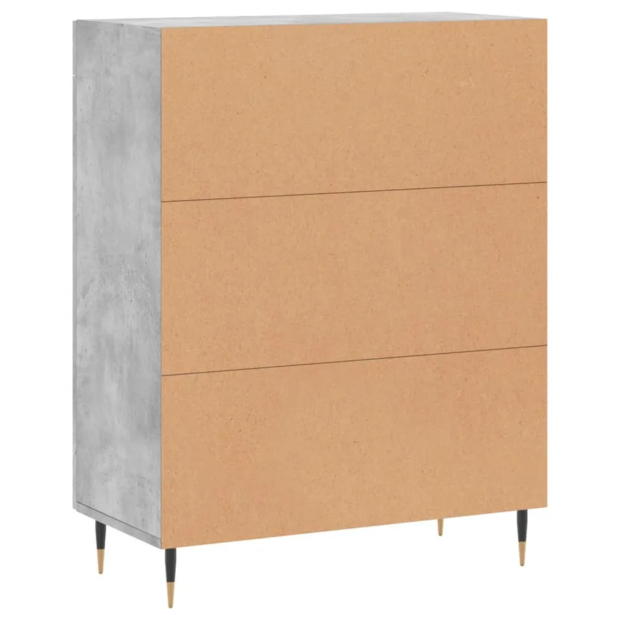 Buffet gris béton 69,5x34x90 cm bois d'ingénierie - 8