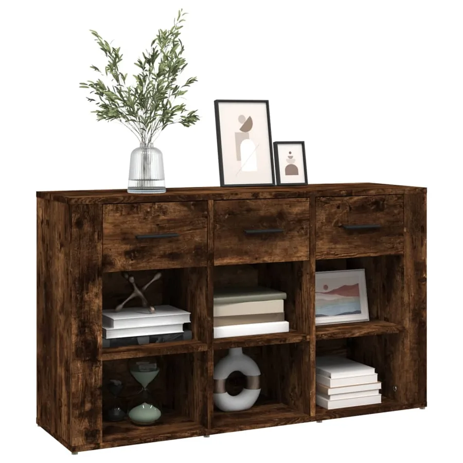 Buffet Chêne fumé 100x30x59,5 cm Bois d'ingénierie - 4