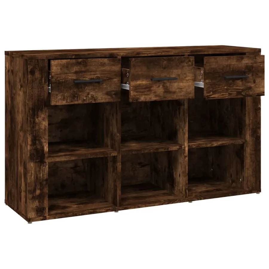 Buffet Chêne fumé 100x30x59,5 cm Bois d'ingénierie - 8