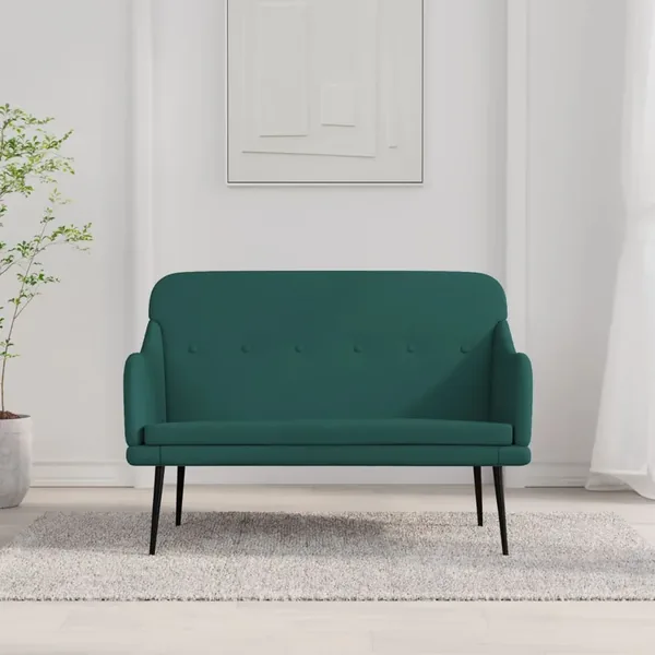 Banc Vert foncé 110x76x80 cm Tissu