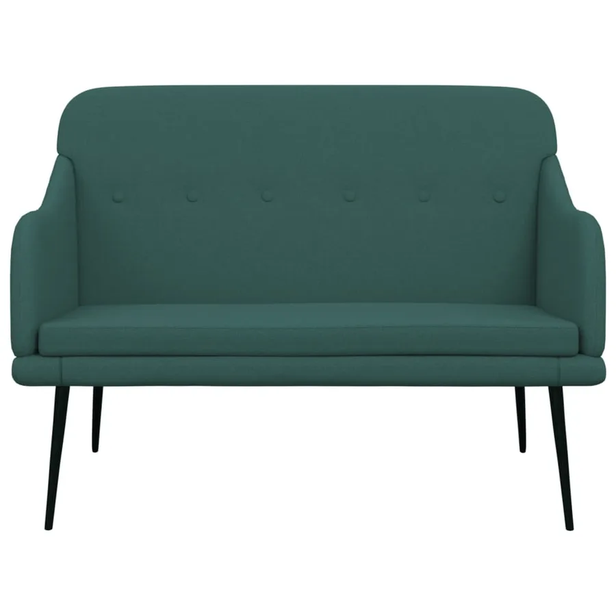 Banc Vert foncé 110x76x80 cm Tissu - 3