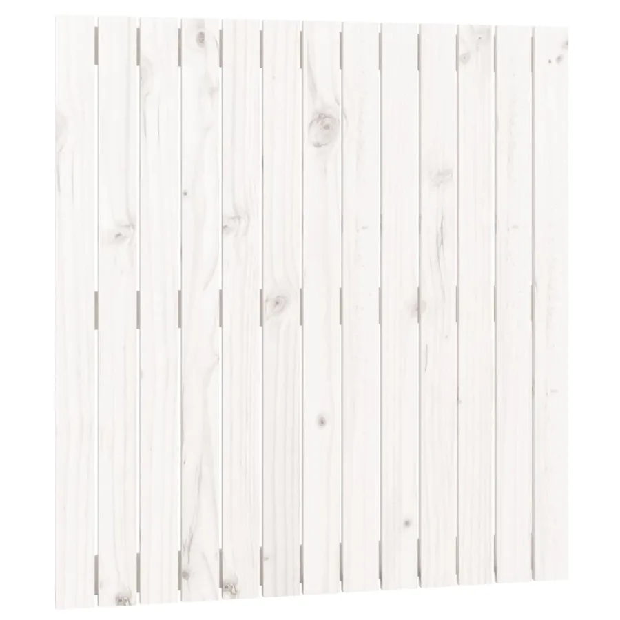 Tête de lit murale Blanc 82,5x3x90 cm Bois massif de pin - 2