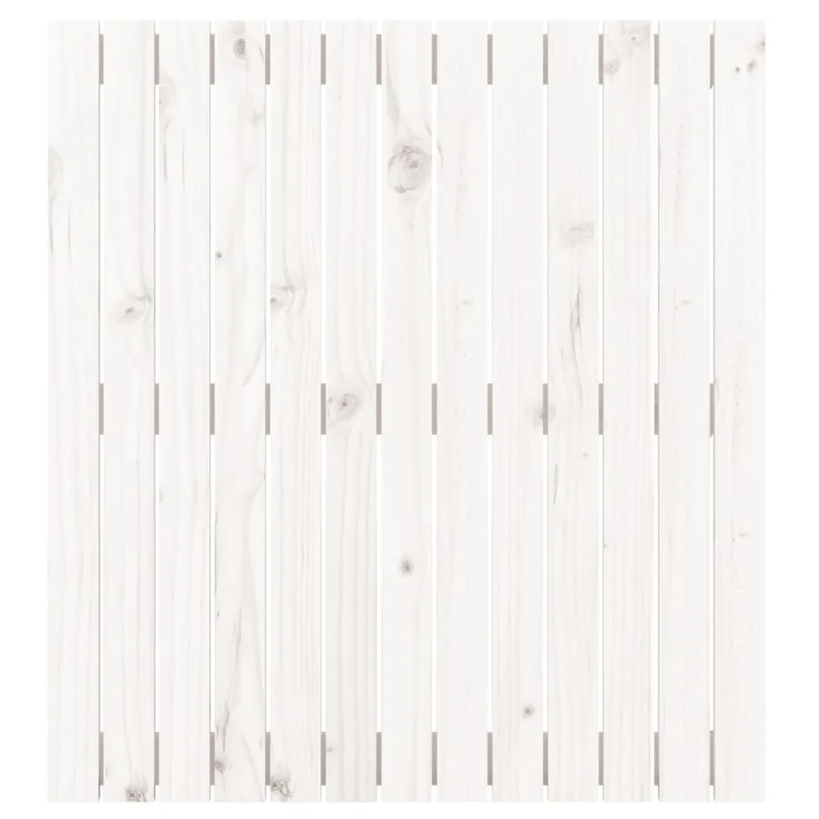 Tête de lit murale Blanc 82,5x3x90 cm Bois massif de pin - 4