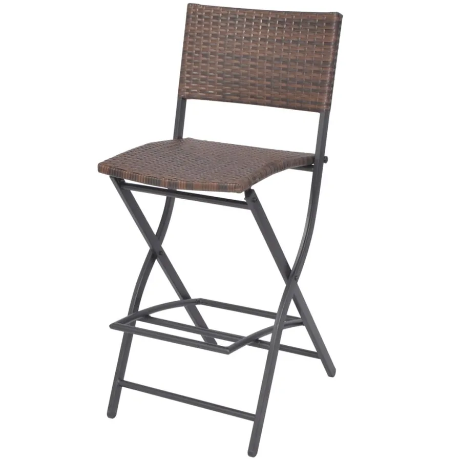 Ensemble à manger d'extérieur pliable 7pcs Acier Résine tressée - 6