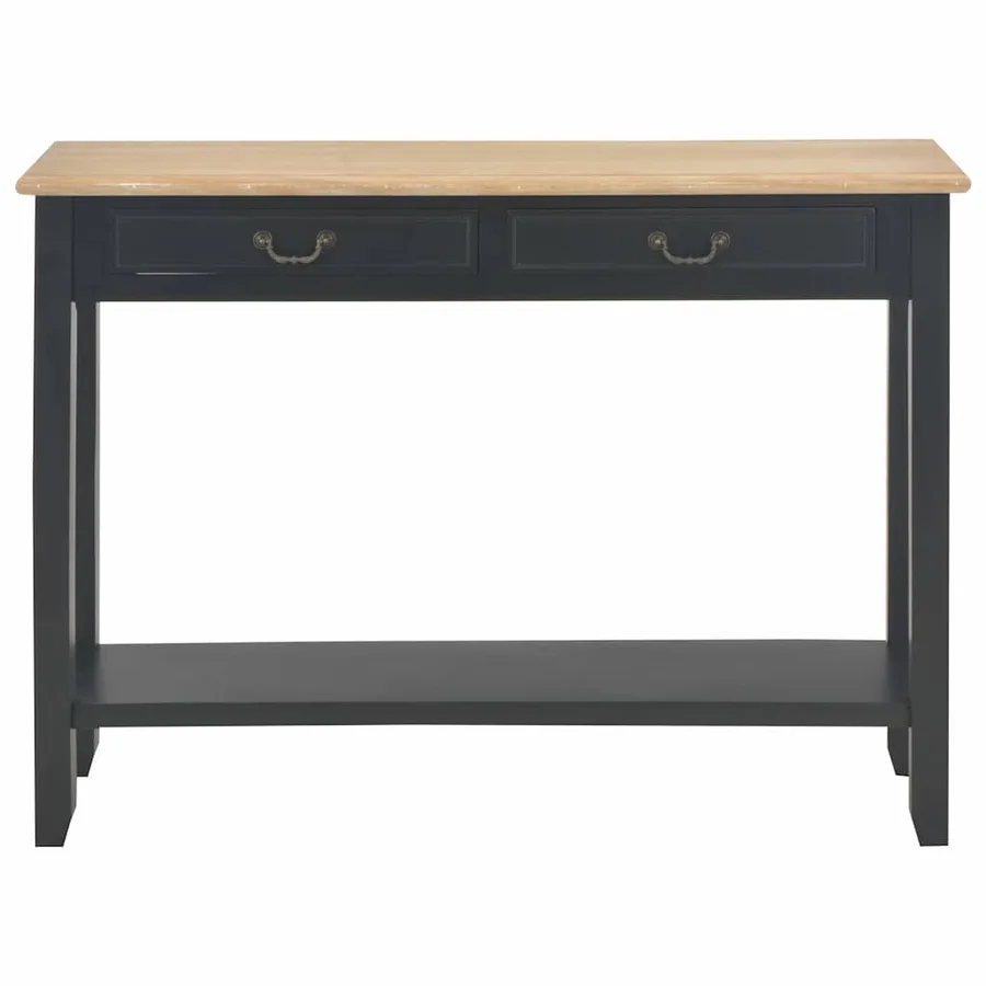 Table console Noir 110x35x80 cm Bois - 3