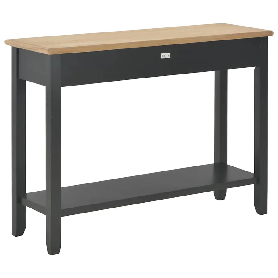 Table console Noir 110x35x80 cm Bois - 4