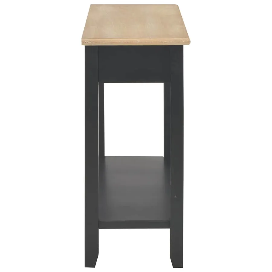 Table console Noir 110x35x80 cm Bois - 5