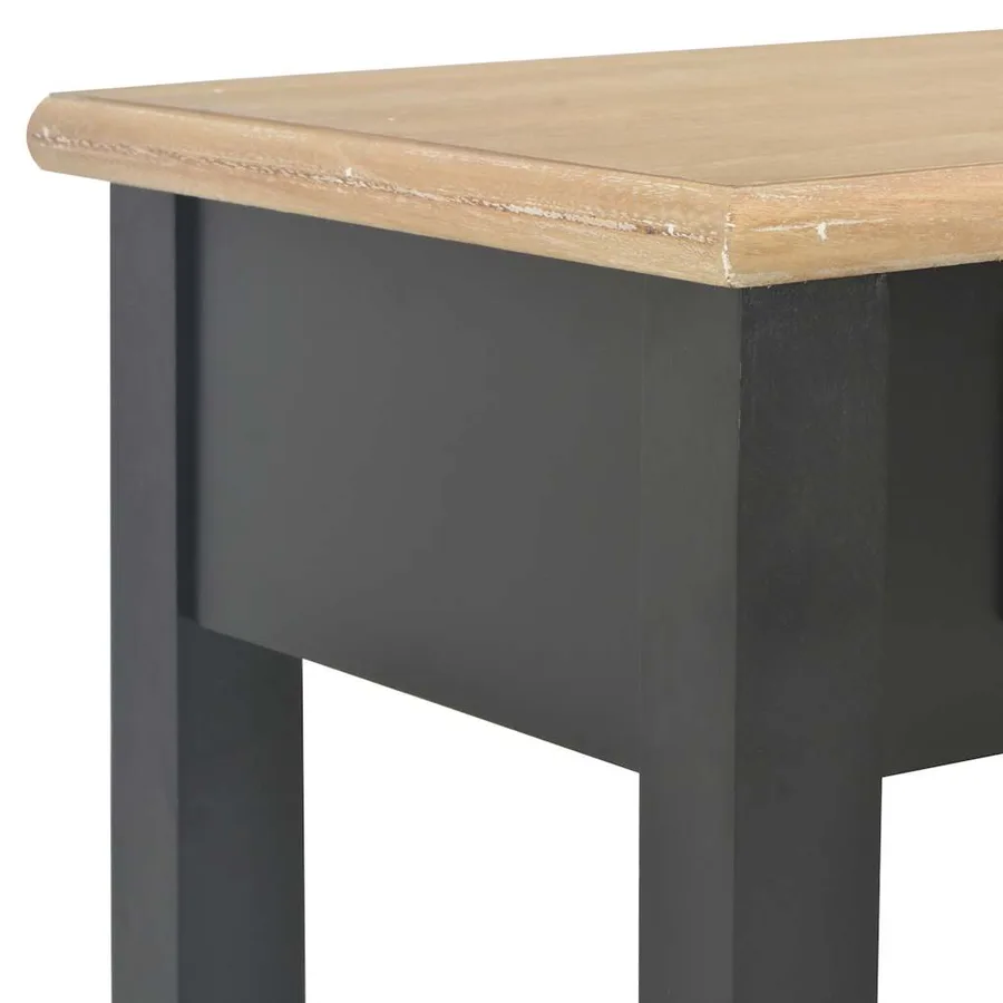 Table console Noir 110x35x80 cm Bois - 6
